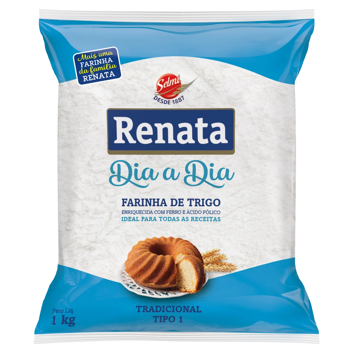 Farinha De Trigo Tipo 1 Tradicional Renata Dia A Dia Pacote 1kg