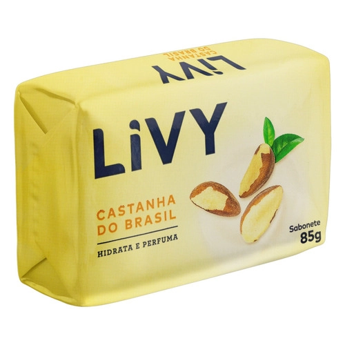 Sabonete Barra Castanha Do Brasil Livy Envoltório 85g