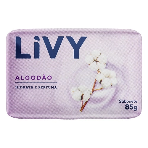 Sabonete Barra Algodão Livy Envoltório 85g