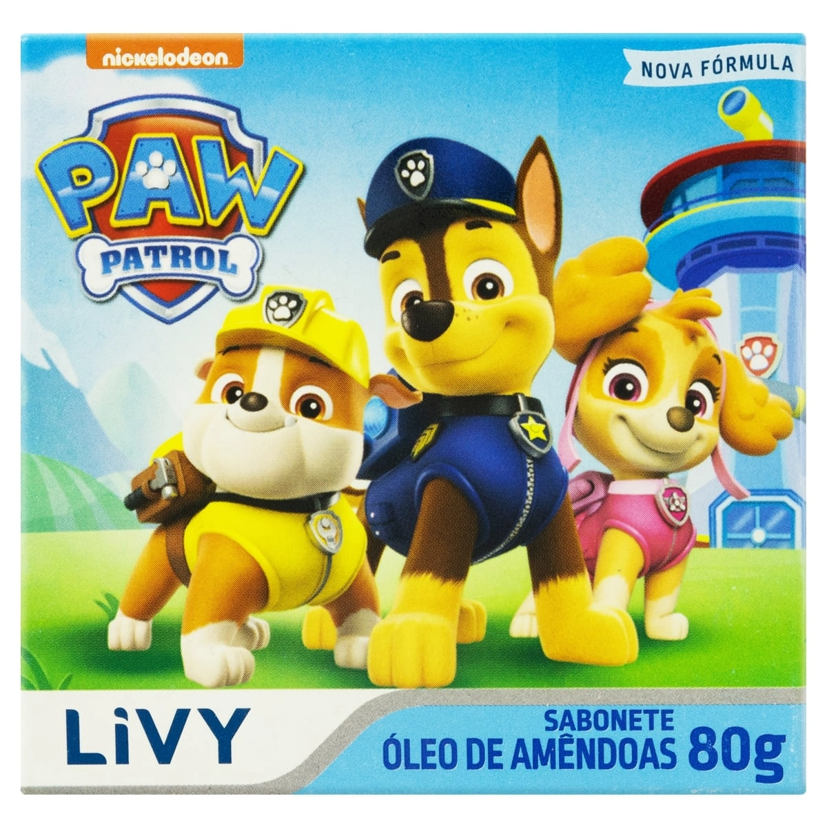 Sabonete Infantil Barra óleo De Amêndoas Paw Patrol Livy Caixa 80g