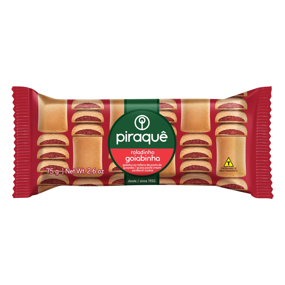Biscoito Recheio Goiabinha Piraquê Pacote 75g