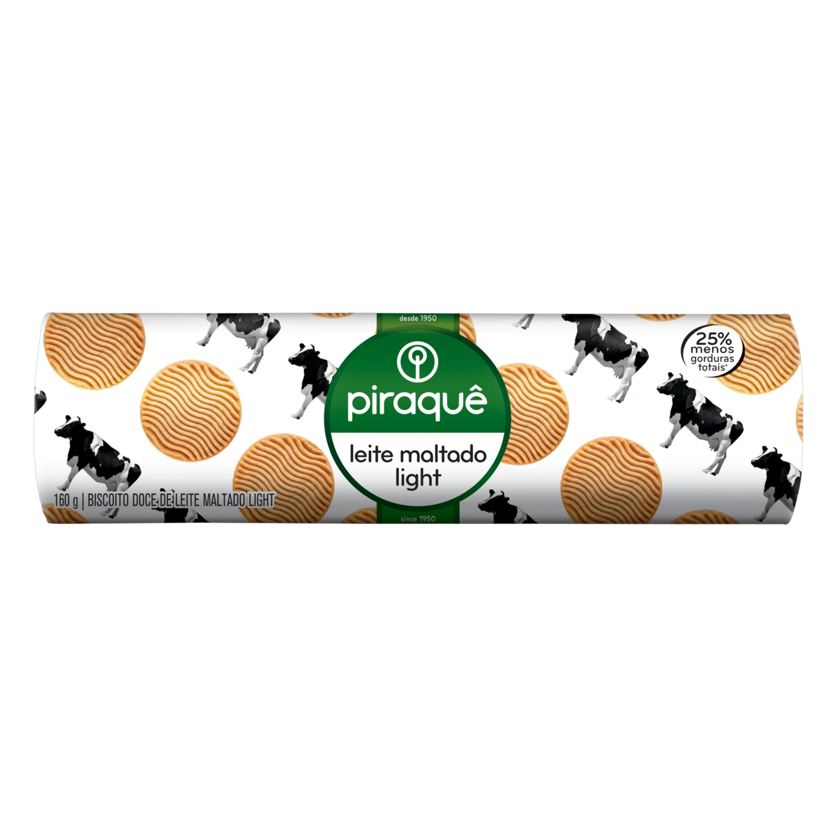 Biscoito Leite Maltado Light Piraquê Pacote 132g