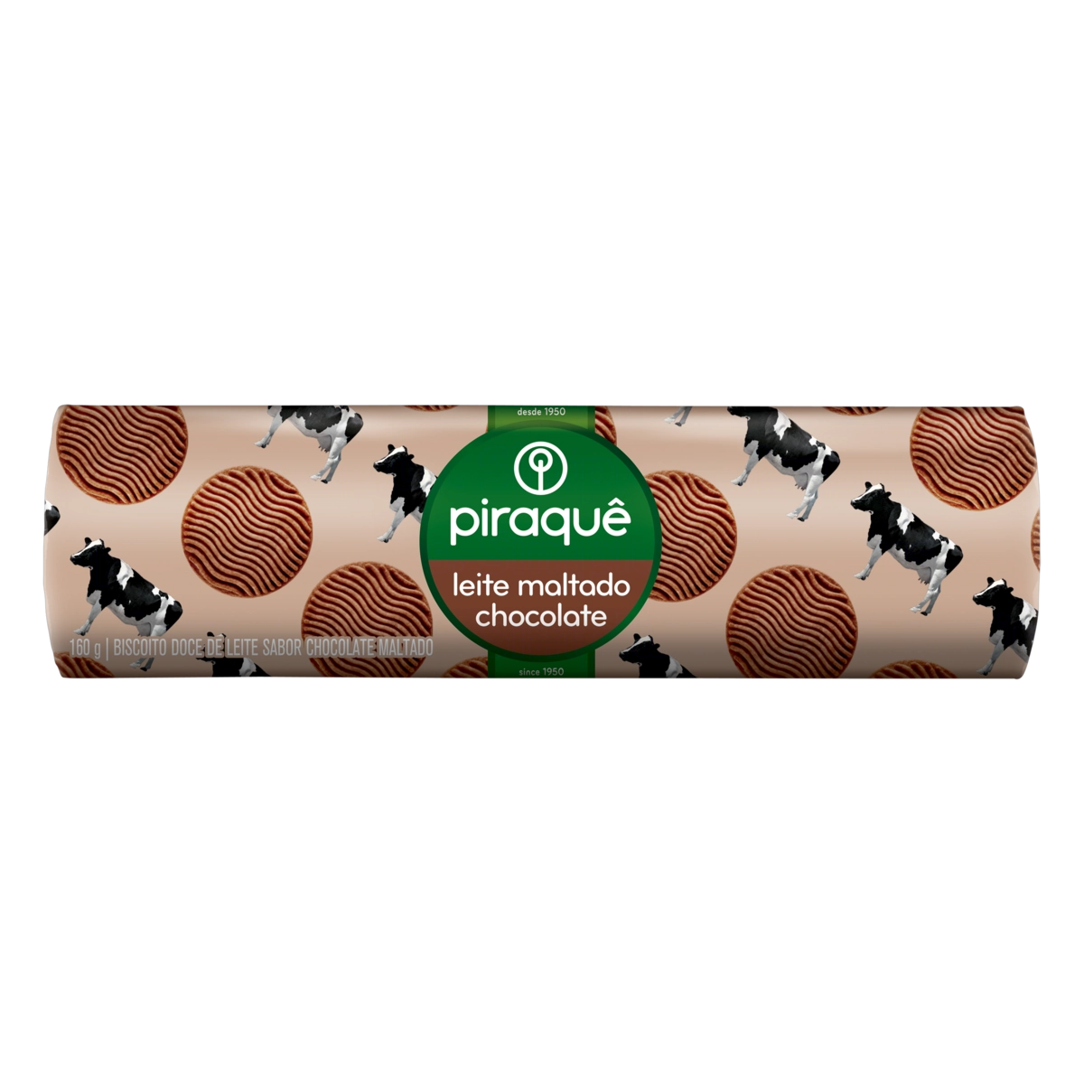 Biscoito Leite Maltado Chocolate Piraquê Pacote 132g