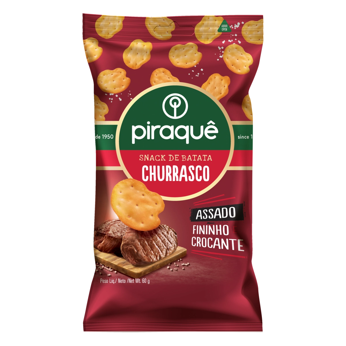 Snack De Batata Churrasco Piraquê Pacote 60g