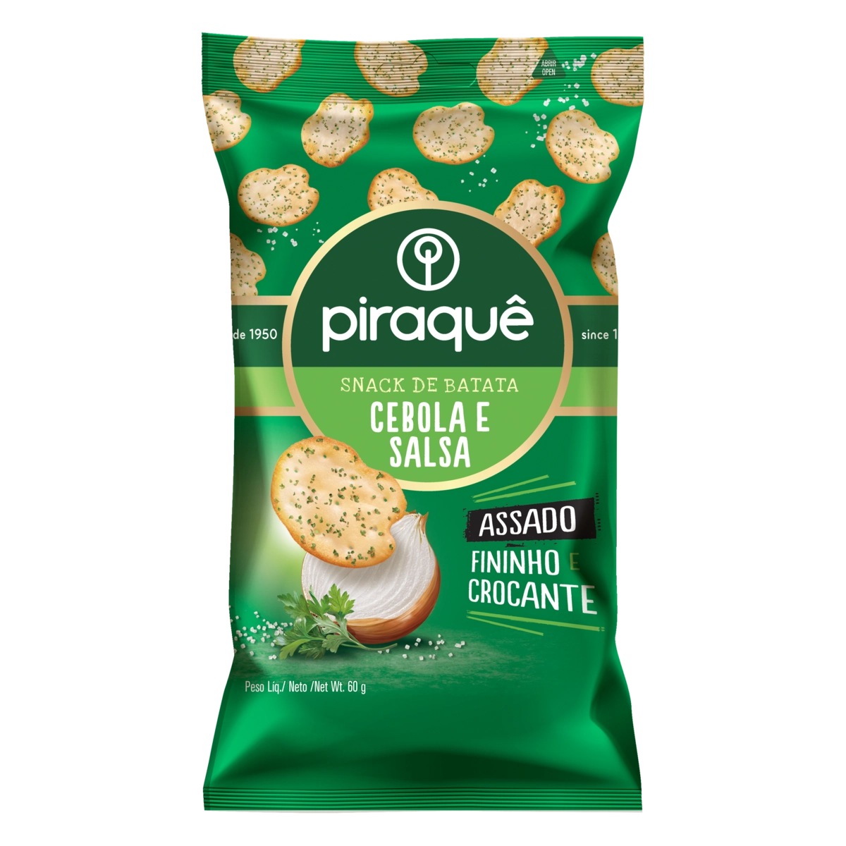 Snack De Batata Cebola E Salsa Piraquê Pacote 60g