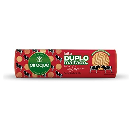 Biscoito Leite Duplo Maltado Piraquê Pacote 160g