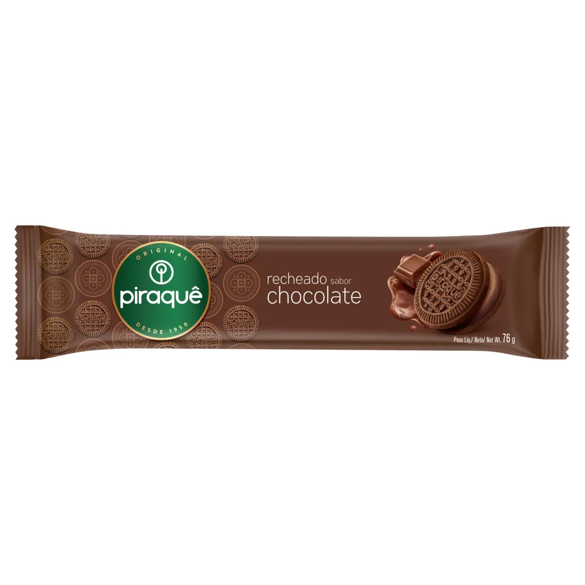 Biscoito Recheio Chocolate Piraquê Pacote 76g