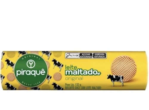 Biscoito Leite Maltado Original Piraquê Pacote 132g