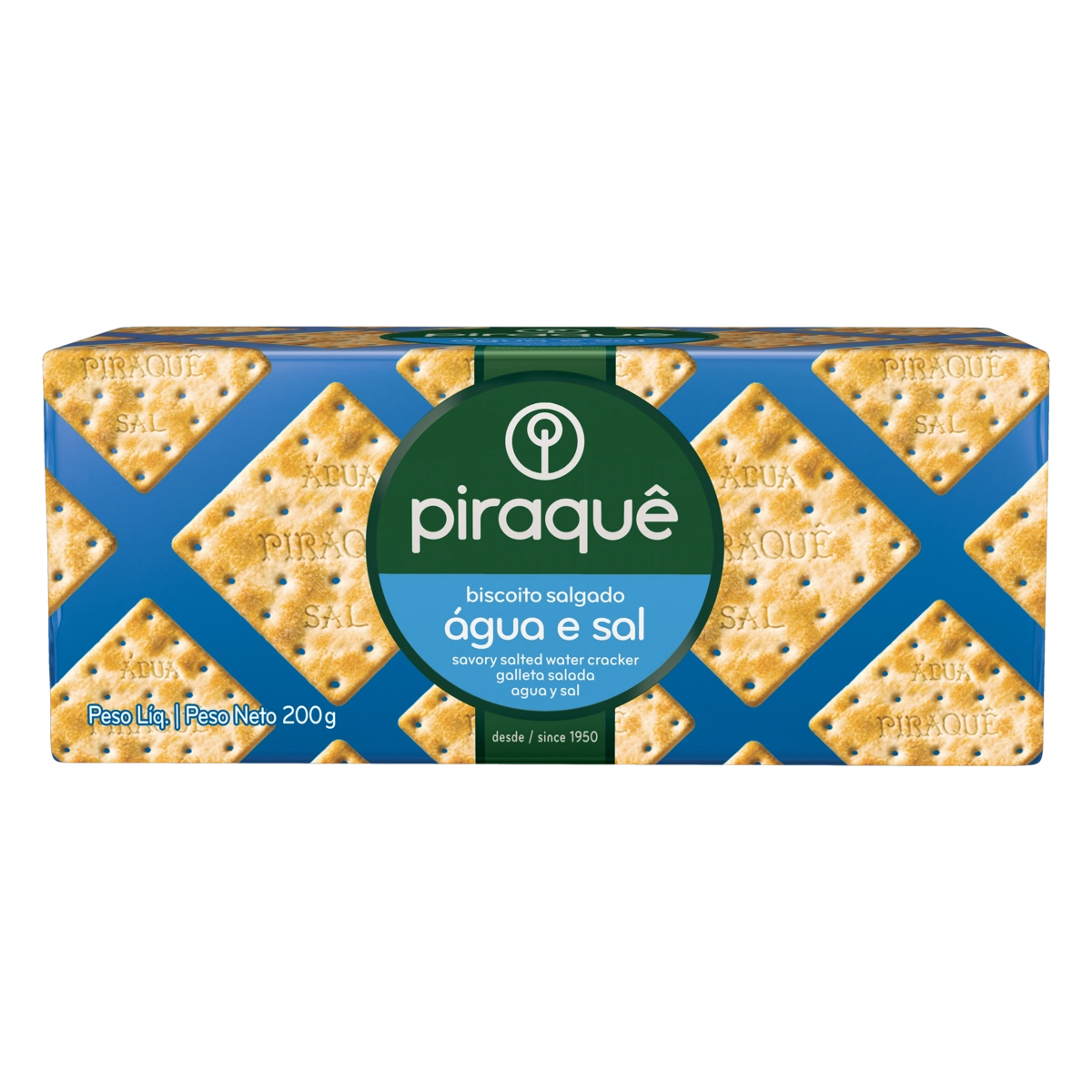 Biscoito água E Sal Piraquê Pacote 184g