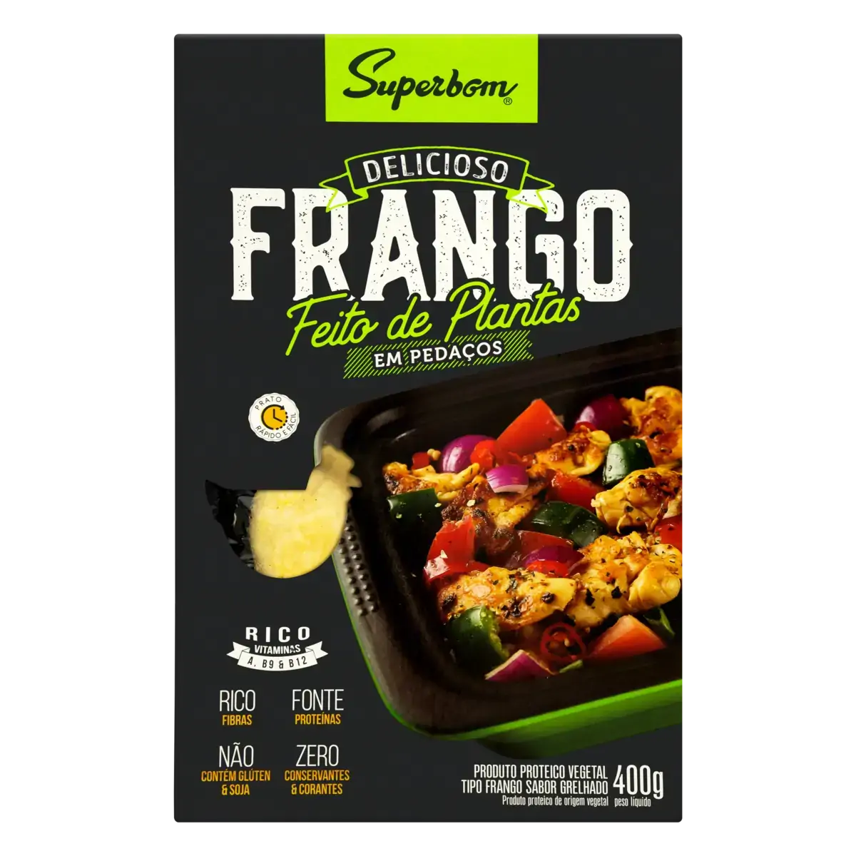 Frango Vegetal Congelado Em Pedaços Superbom Caixa 400g
