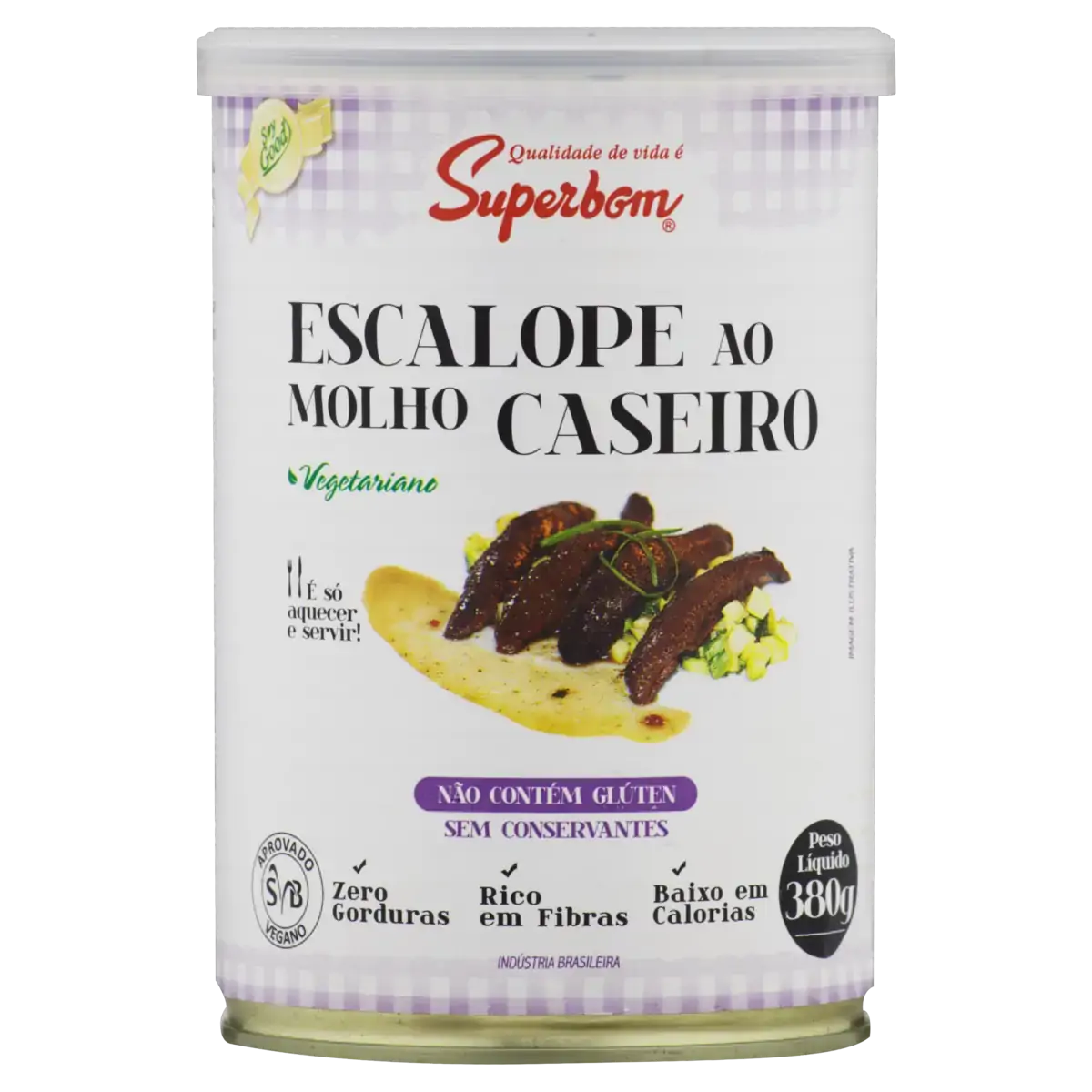 Escalope Ao Molho Caseiro Vegetal Superbom Lata 380g