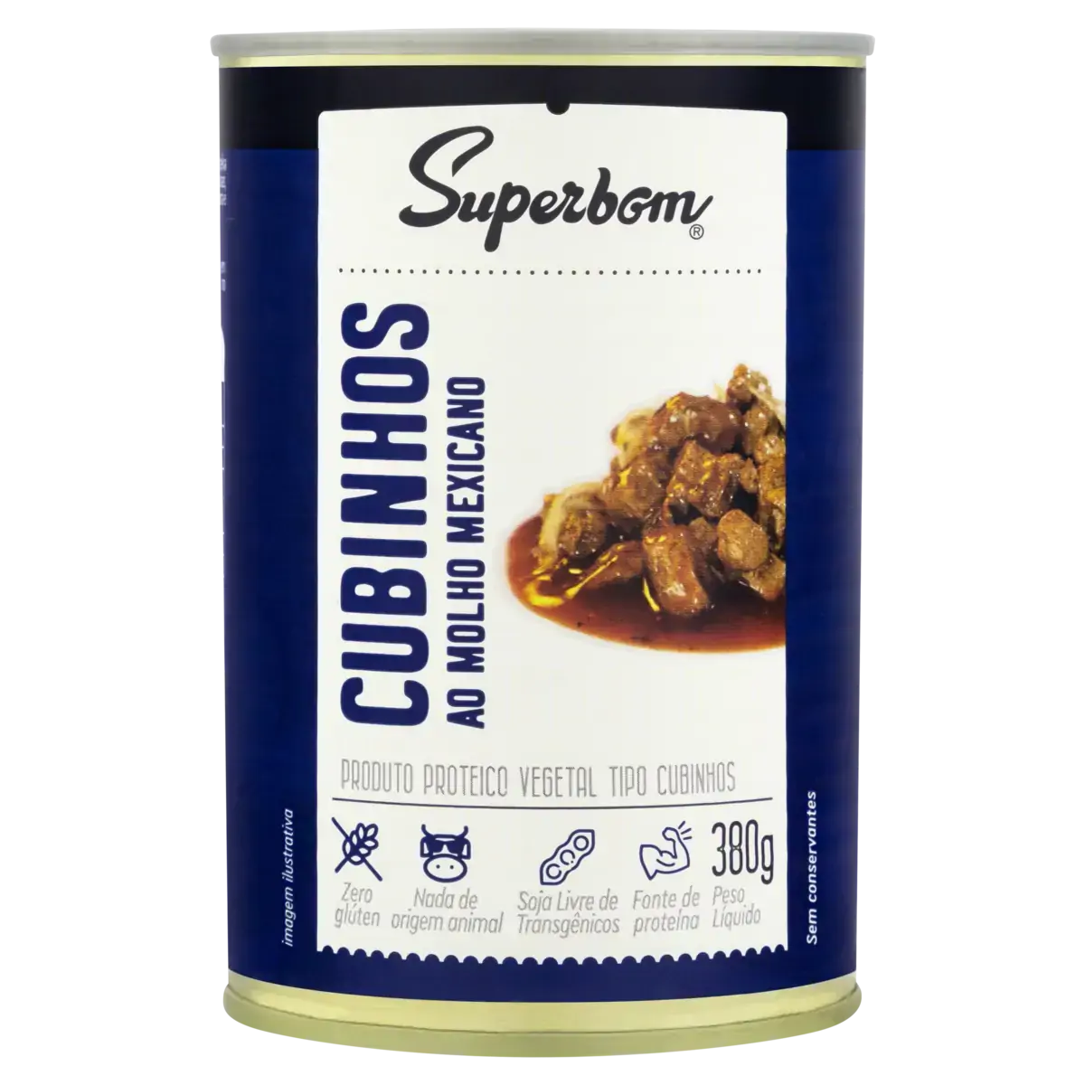 Cubinho Ao Molho Mexicano Vegetal Superbom Lata 380g