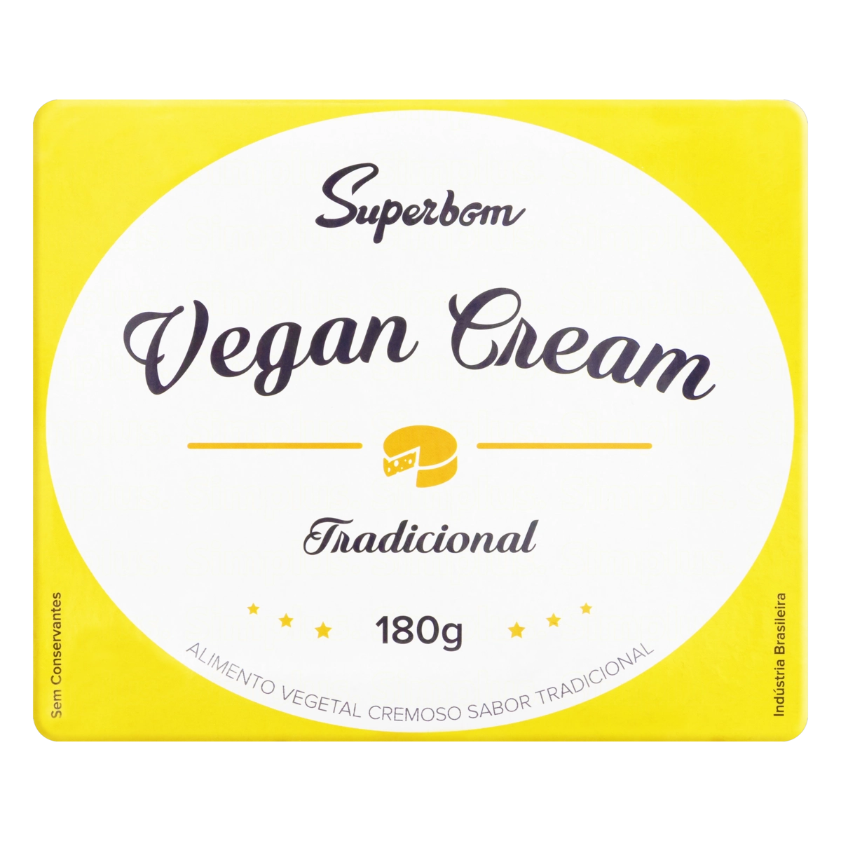 Vegan Cream Tradicional Superbom Bandeja 180g