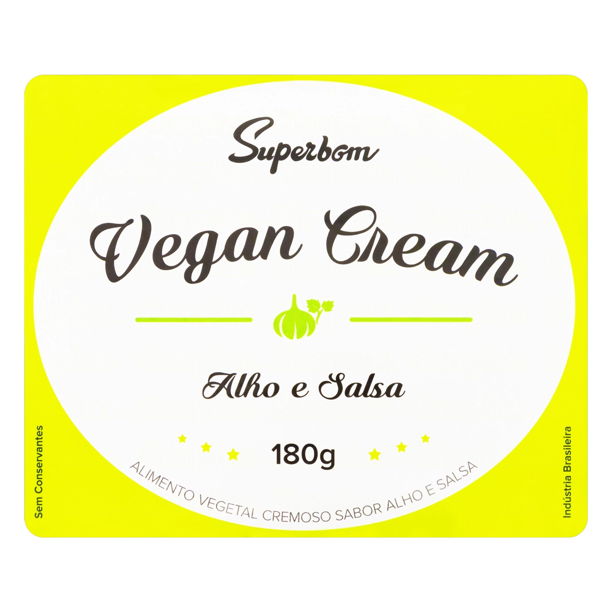 Vegan Cream Alho E Salsa Superbom Bandeja 180g