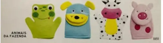 Luva P/banho Infantil Amigos Fazenda