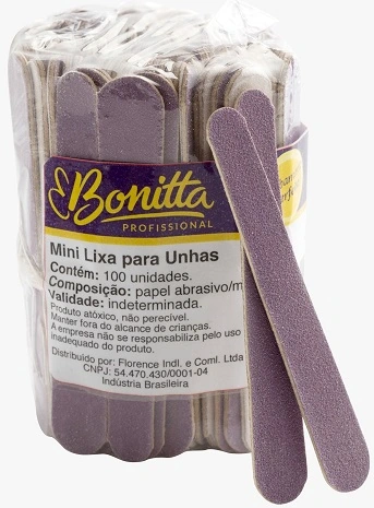 Lixa De Unha Mini Bonitta Roxa 1 Unidades