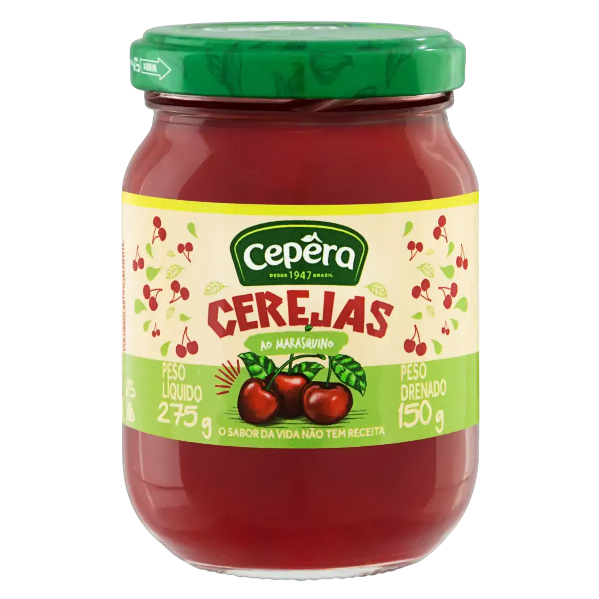 Cereja Em Calda Marrasquino Cepêra Vidro 150g