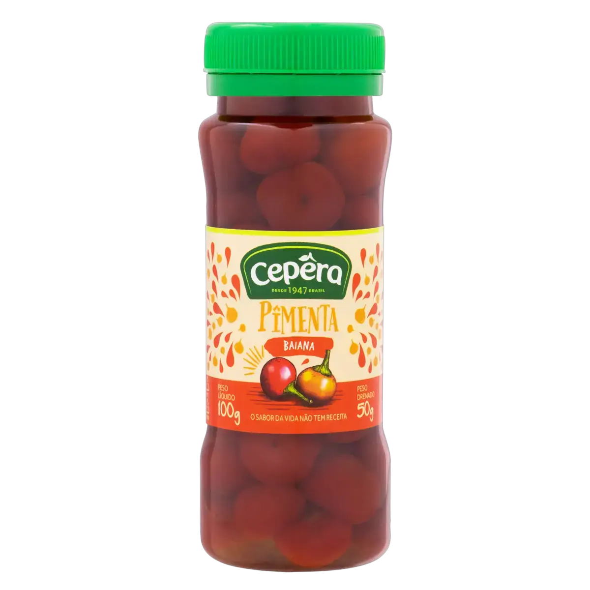 Pimenta Baiana Em Conserva Cepêra Frasco 50g
