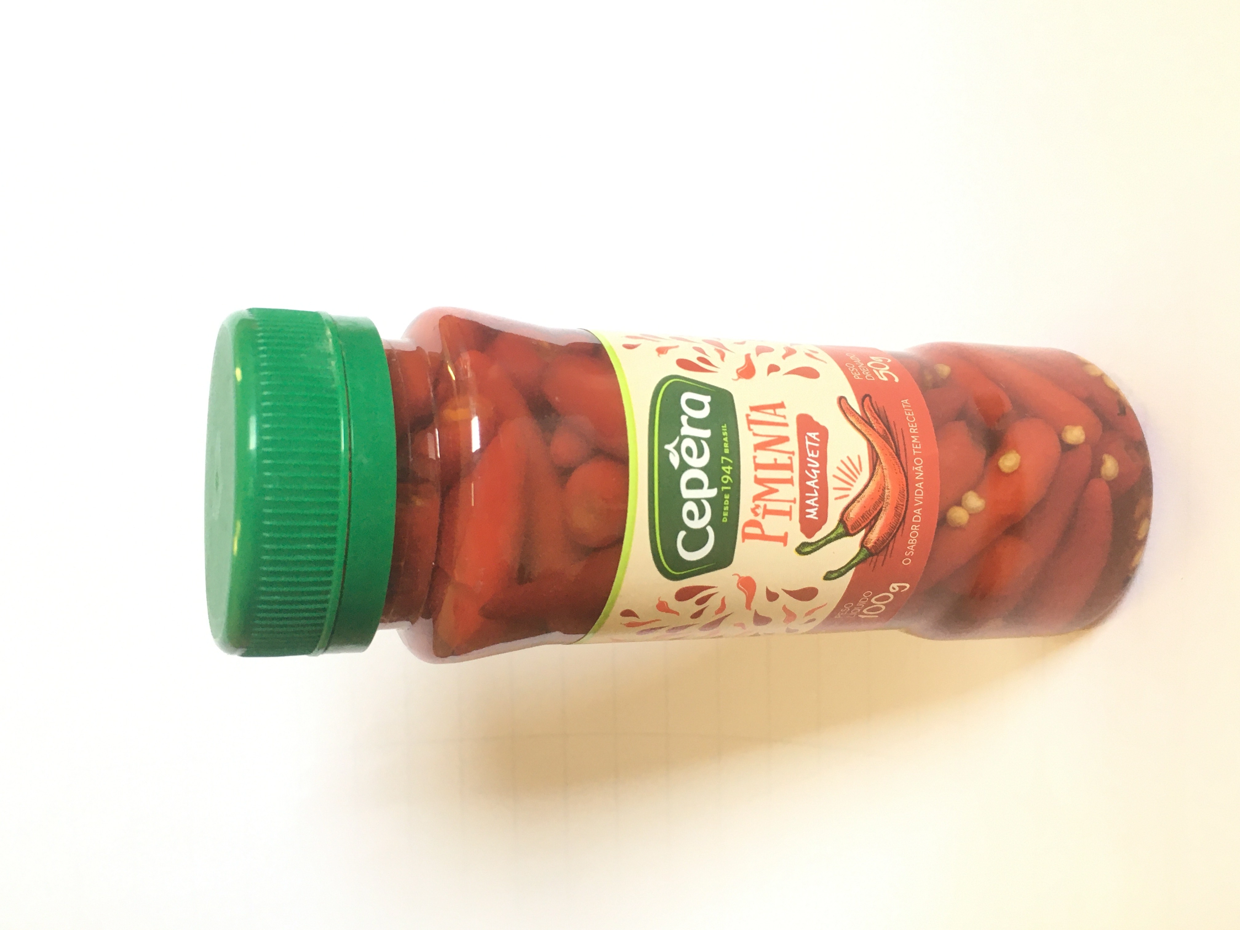 Pimenta Malagueta Em Conserva Cepêra Frasco 50g