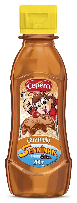 Cobertura Para Sorvete Caramelo Senninha Cepêra Squeeze 200g