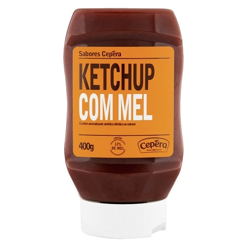 Ketchup Adoçado Com Mel Sabores Cepêra Squeeze 400g