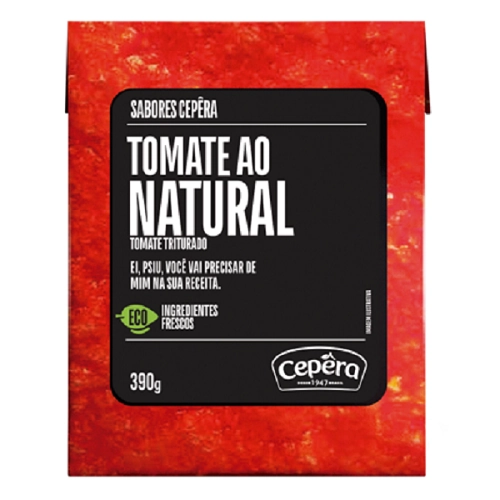 Tomate Ao Natural Triturado Sabores Cepêra Caixa 390g