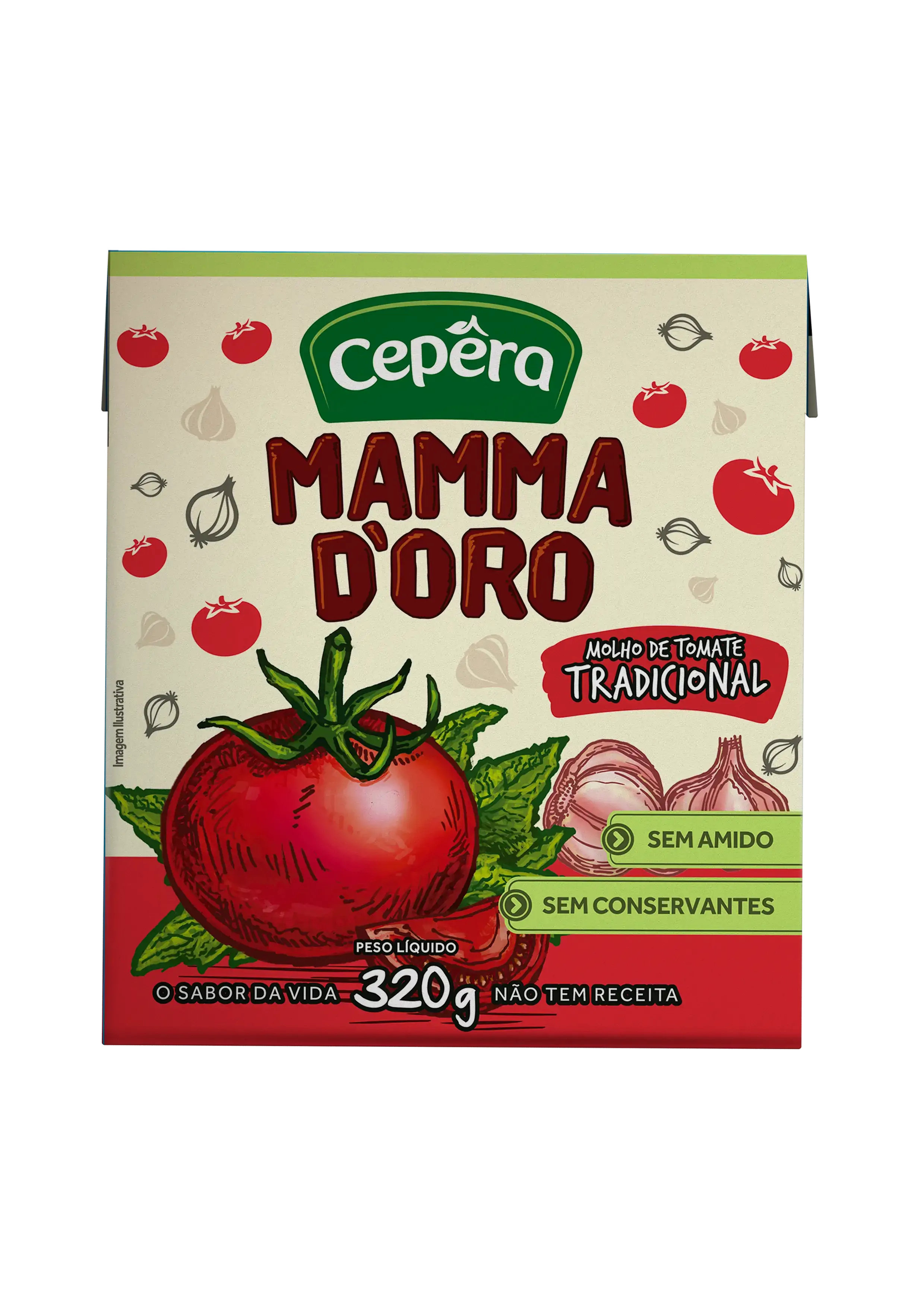 Molho De Tomate Tradicional Cepêra Mamma Doro Caixa 320g