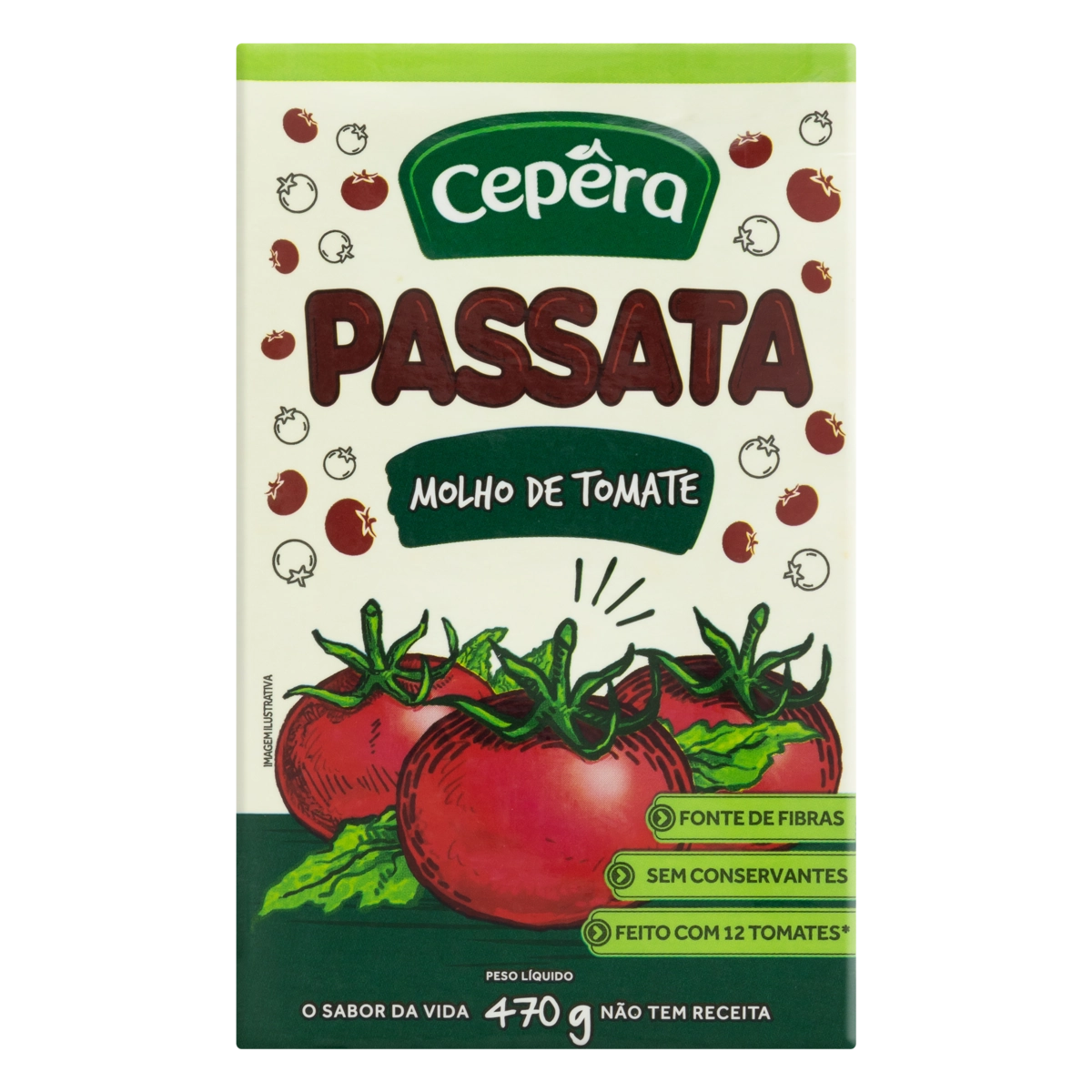 Molho De Tomate Passata Cepêra Mamma Doro Caixa 470g