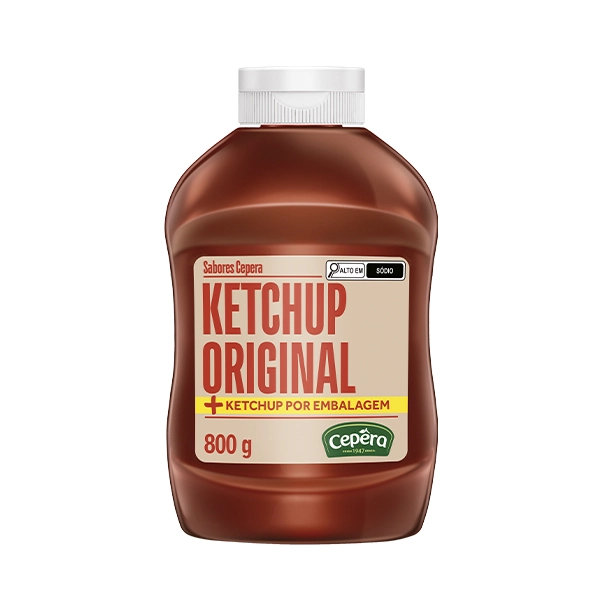 Ketchup Original Sabores Cepêra Squeeze 800g