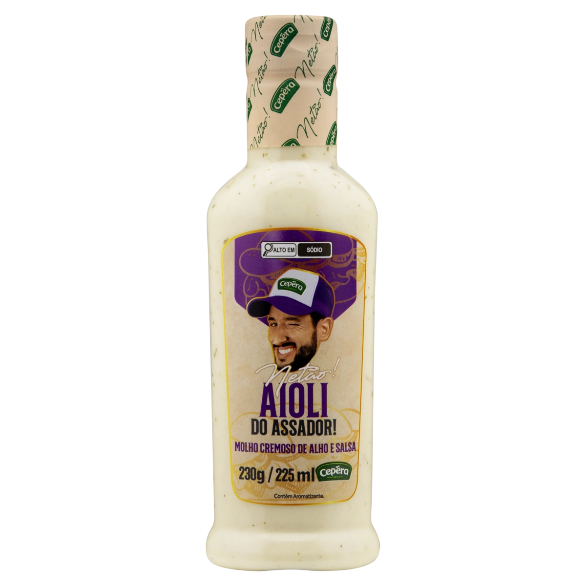 Molho Cremoso Alho E Salsa Aioli Netão Cepêra Assador Squeeze 225ml