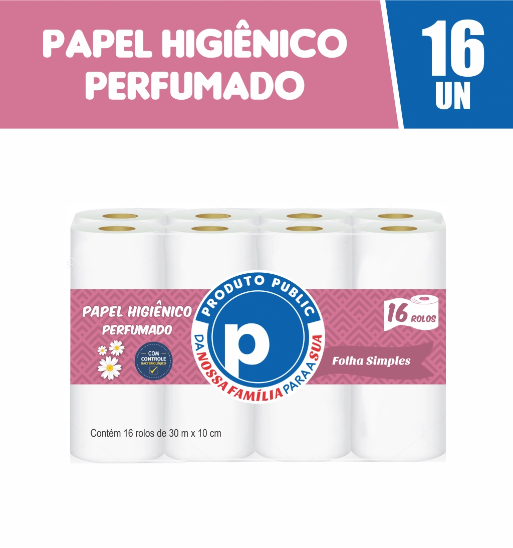 Papel Hig Public F Sim 30m C/16 Perfumado