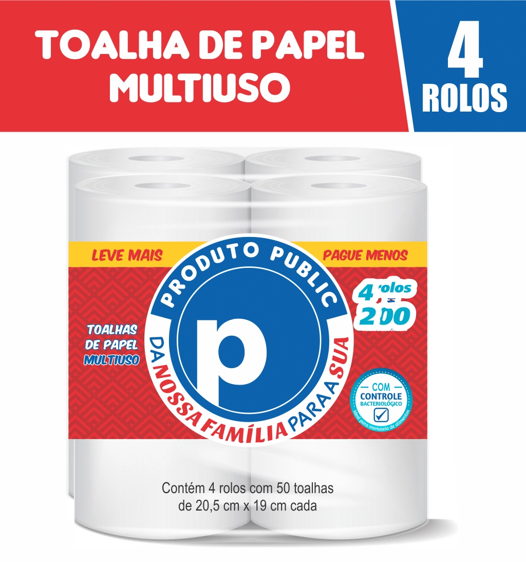 Papel Toalha Public C/4 Lv Pg