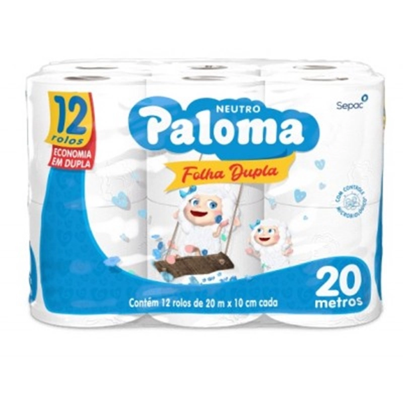 Papel Higienico Paloma Folha Dupla 12r C/20m