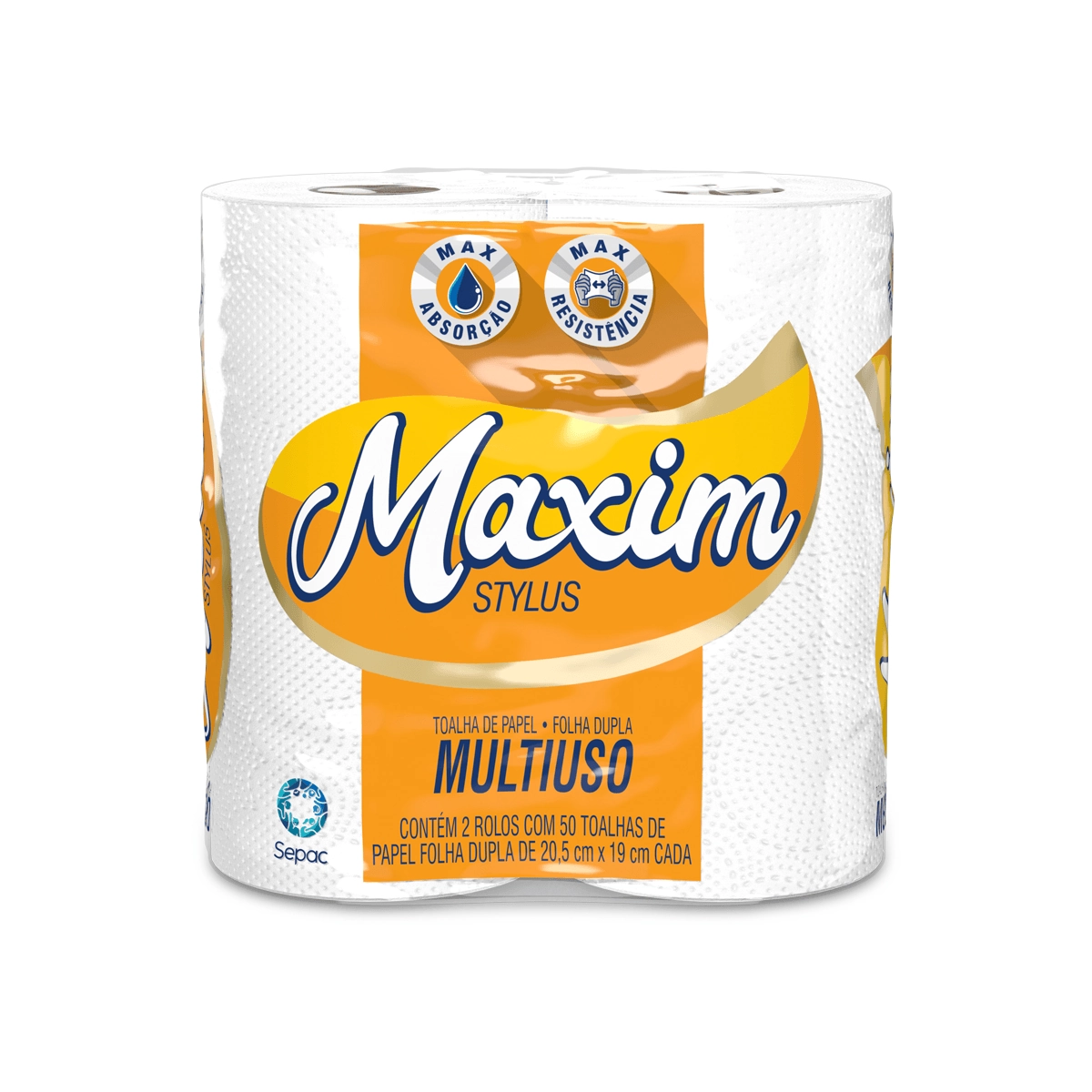 Toalha Papel Maxim Stylus 2un 50 Folhas