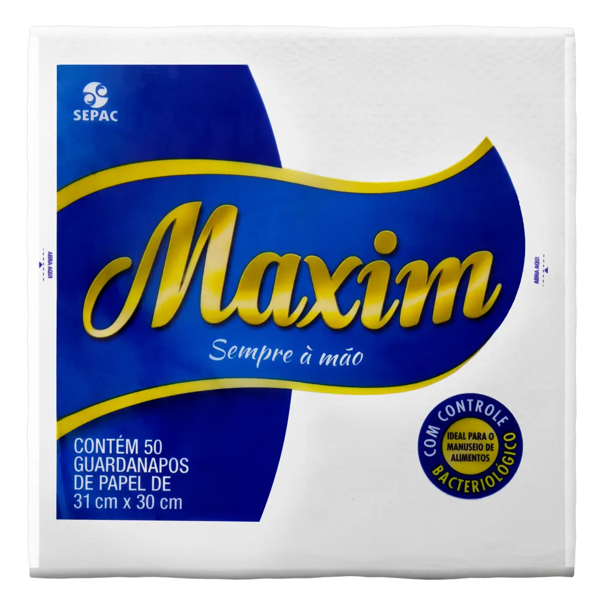 Guardanapo De Papel Folha Simples Maxim 31cm X 30cm Pacote 50 Unidades