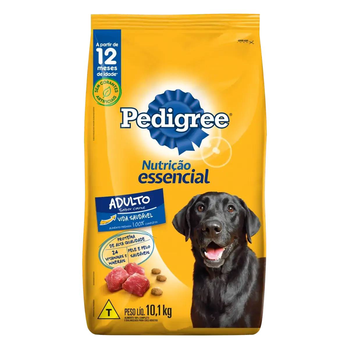 Alimento Para Cães Adultos Carne Pedigree Nutrição Essencial Pacote 10,1kg
