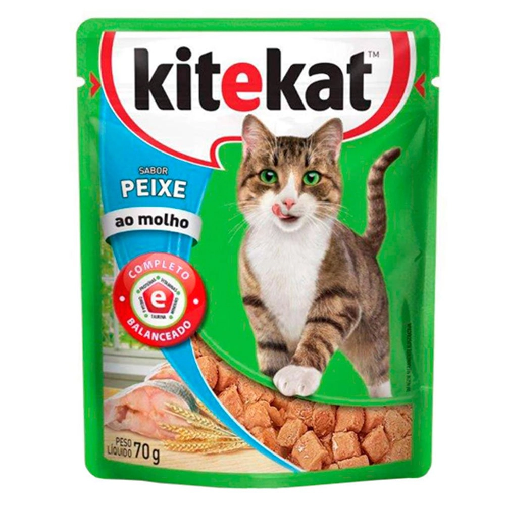Alimento Para Gatos Adultos Peixe Ao Molho Kitekat Sachê 70g