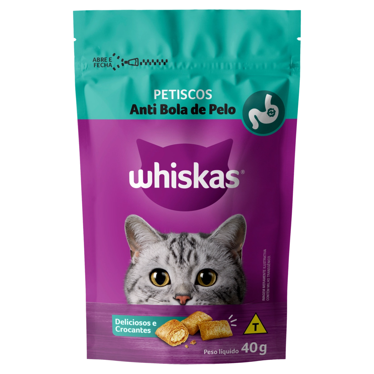 Petisco Para Gatos Whiskas Antibola De Pelo Pouch 40g