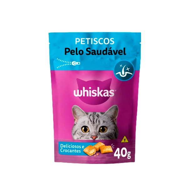 Petisco Para Gatos Whiskas Pelo Saudável Pouch 40g
