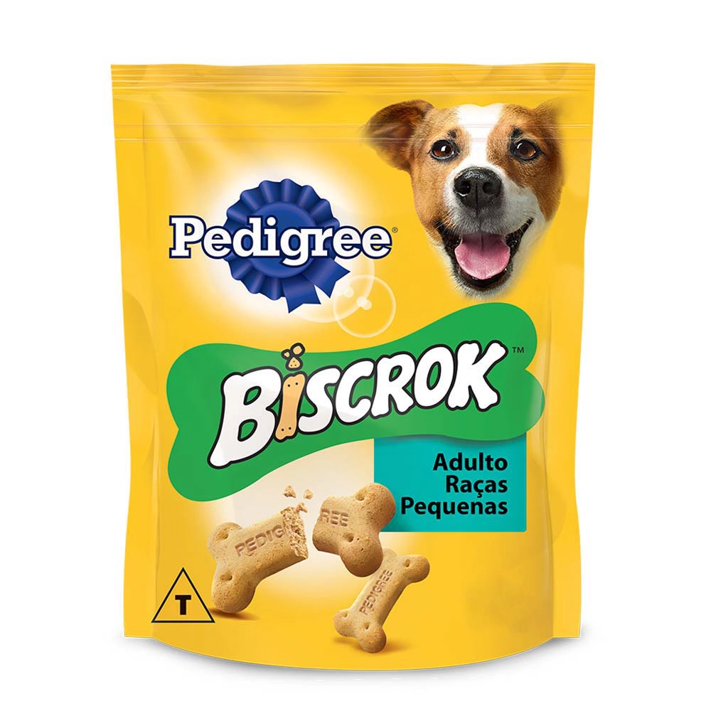 Petisco Para Cães Adultos Raças Pequenas Leite Pedigree Biscrok Pouch 1kg