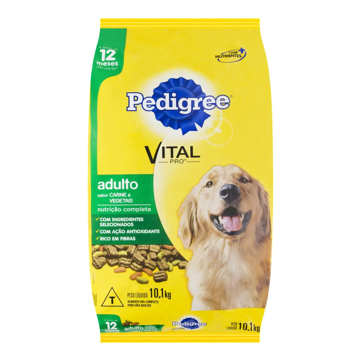 Pedigree Adulto Carne/vegetais 10,1kg 9kg 1,1kg