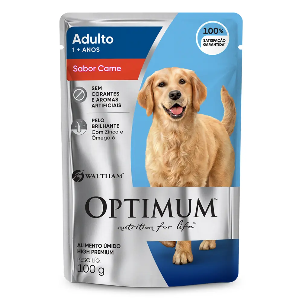 Optimum Sache Cao Adulto Raca Gde Carne 100gr279101