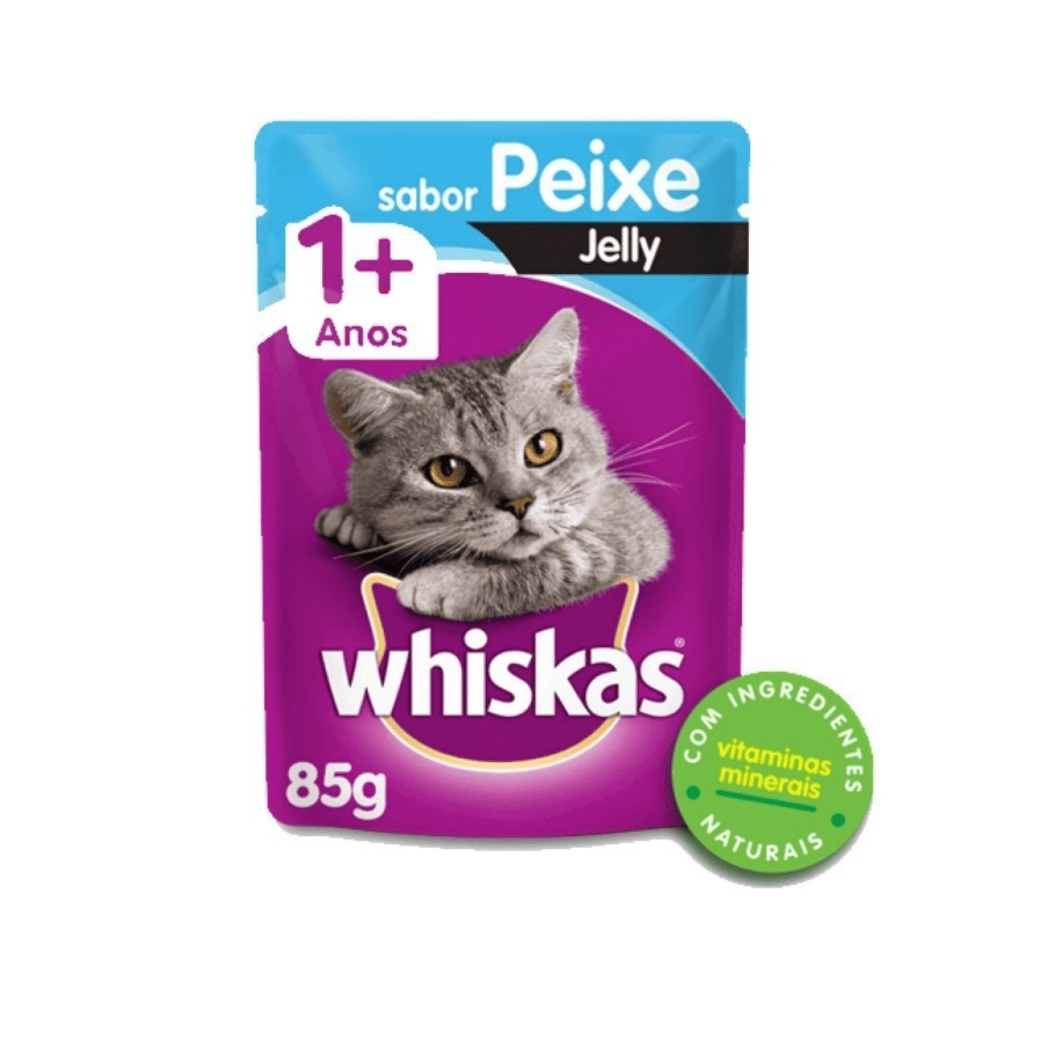 Alimento Para Gatos Jelly Adultos 1 Peixe Whiskas Sachê 85g