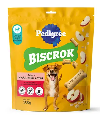 Biscrok Pedigree 500g Adulto Racas Peq.maca/linhca/aveia