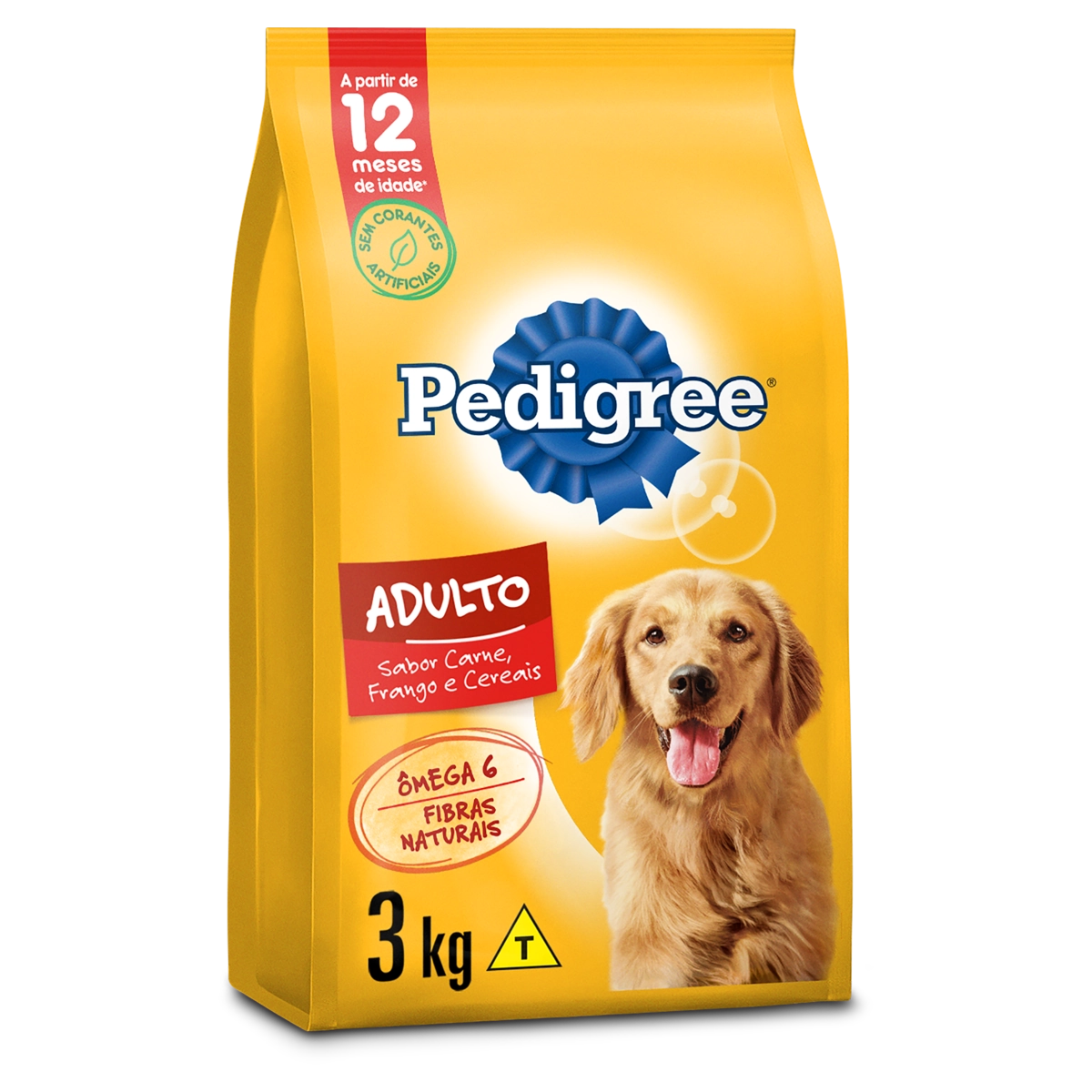 Alimento Para Cães Adultos Raças Médias E Grandes Carne, Frango E Cereais Pedigree Pacote 3kg