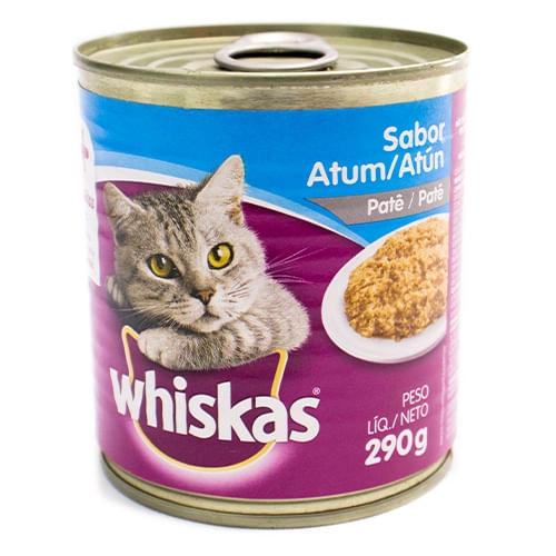 Patê Para Gatos Adultos 1 Atum Whiskas Lata 290g