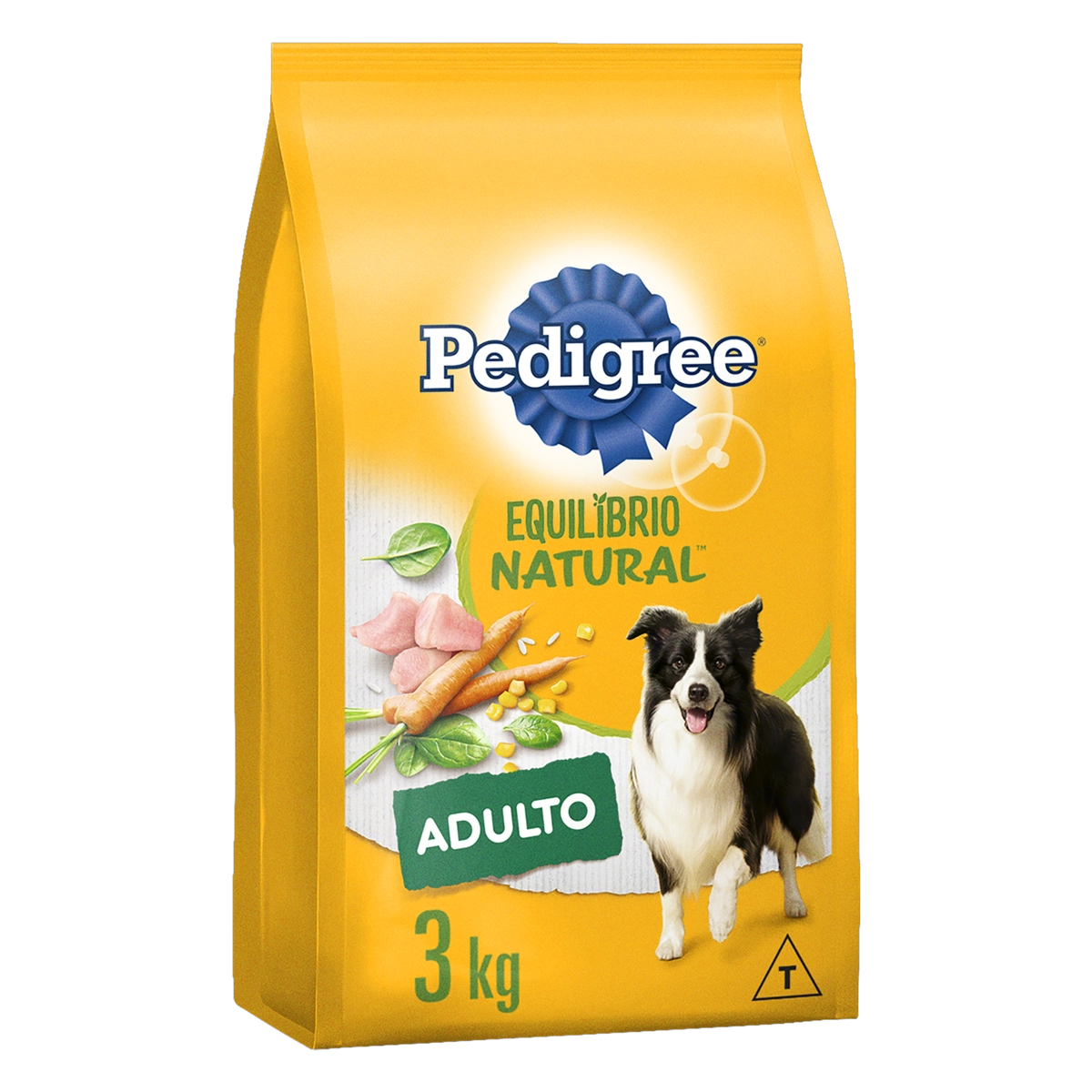 Alimento Para Cães Adultos Raças Médias E Grandes Frango Pedigree Equilíbrio Natural Pacote 3kg