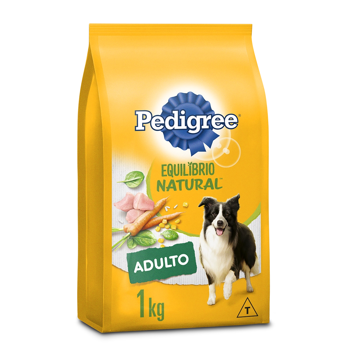 Alimento Para Cães Adultos Raças Médias E Grandes Frango Pedigree Equilíbrio Natural Pacote 1kg