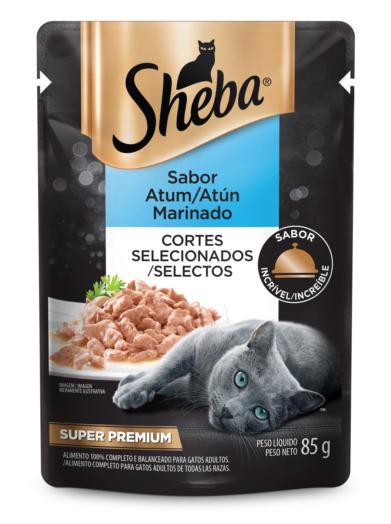 Alimento Para Gatos Adultos Atum Marinado Sheba Sachê 85g