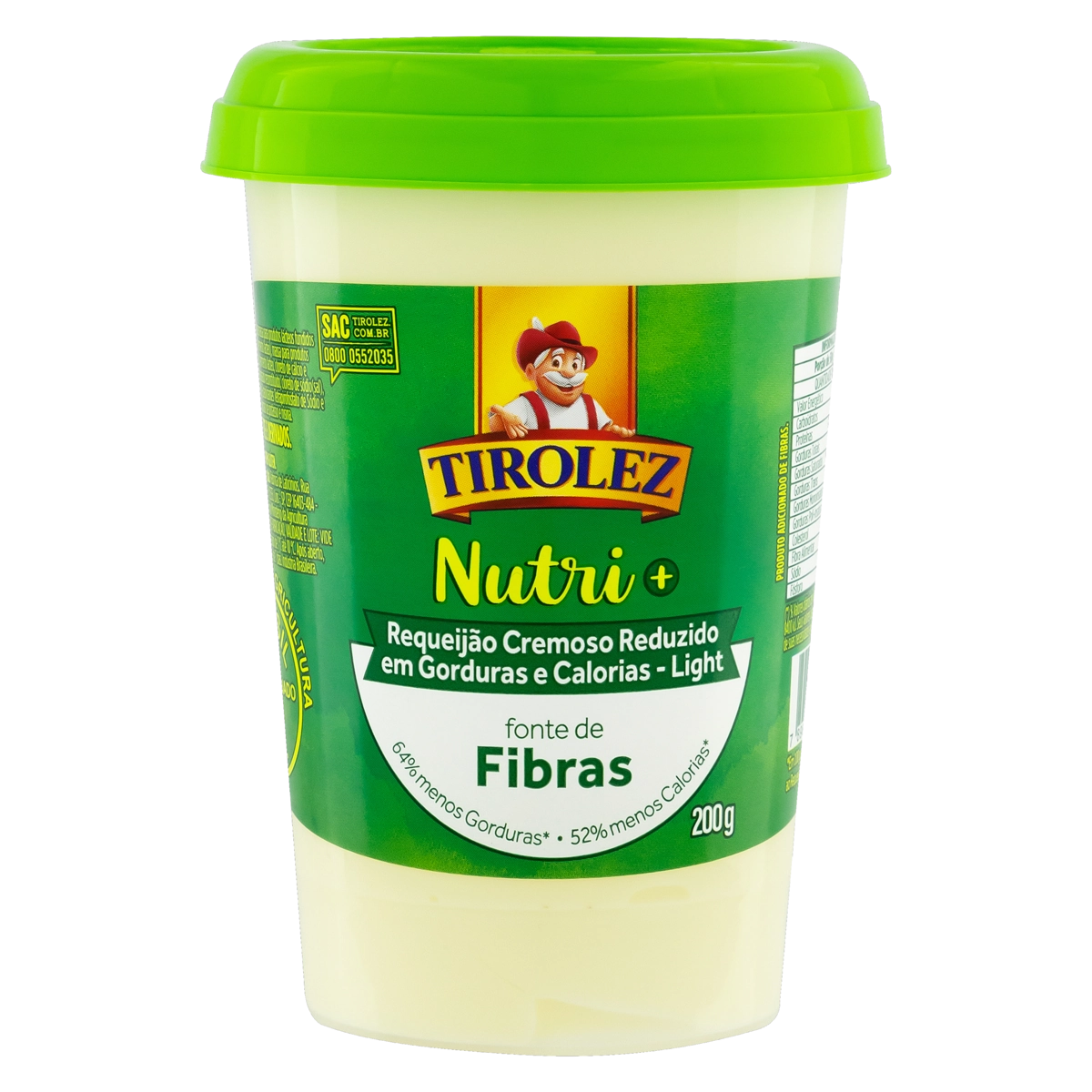 Requeijão Cremoso Light Tirolez Nutri Copo 200g
